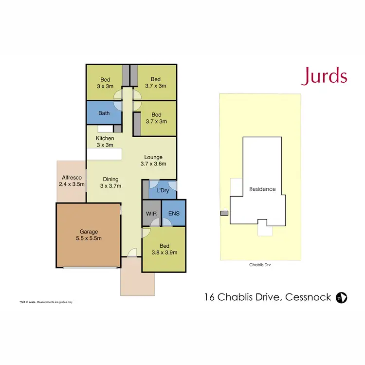 Floorplan of Homely house listing, 16 Chablis Drive, Cessnock NSW 2325