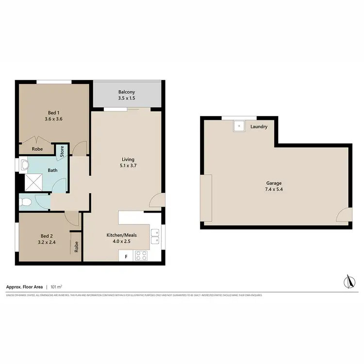Floorplan of Homely unit listing, 1/40 Noble Street, Clayfield QLD 4011