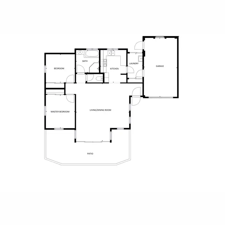 Floorplan of Homely unit listing, 1/65 Mitchell Street, Wodonga VIC 3690
