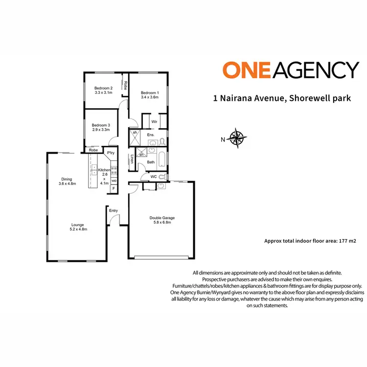 Floorplan of Homely house listing, 1 Nairana Avenue, Shorewell Park TAS 7320