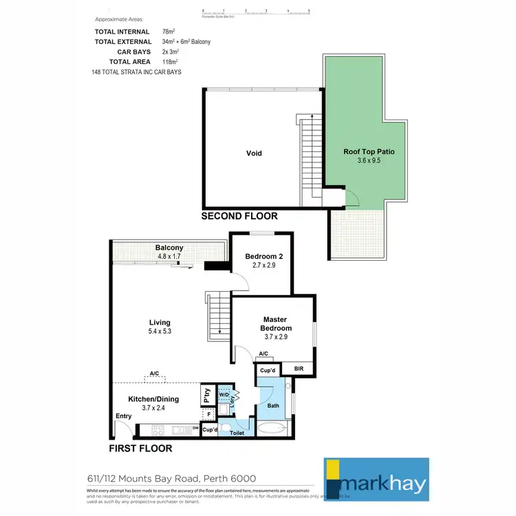 Floorplan of Homely apartment listing, 611/112 Mounts Bay Road, Perth WA 6000