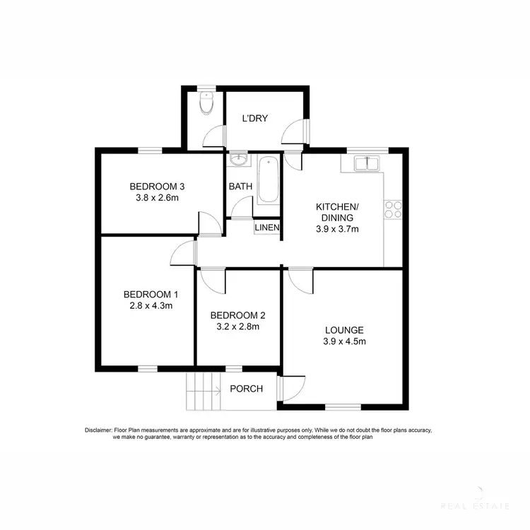 Floorplan of Homely semi-detached listing, 6 Rook Road, Mount Gambier SA 5290