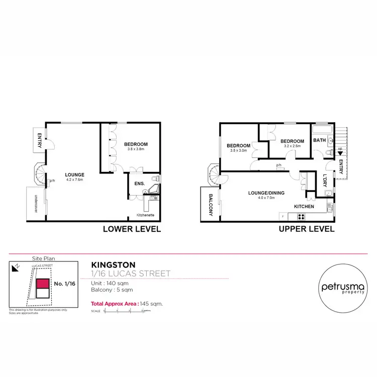 Floorplan of Homely townhouse listing, 1/16 Lucas Street, Kingston TAS 7050