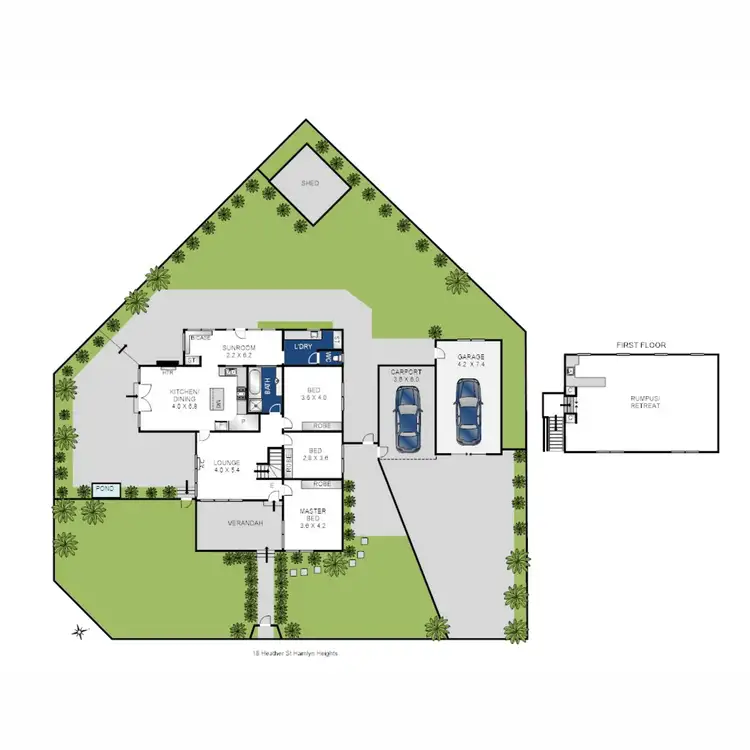 Floorplan of Homely house listing, 18 Heather Street, Hamlyn Heights VIC 3215