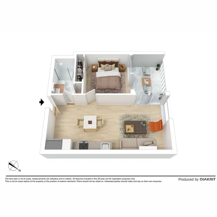Floorplan of Homely apartment listing, 319/33 Blackwood Street, North Melbourne VIC 3051