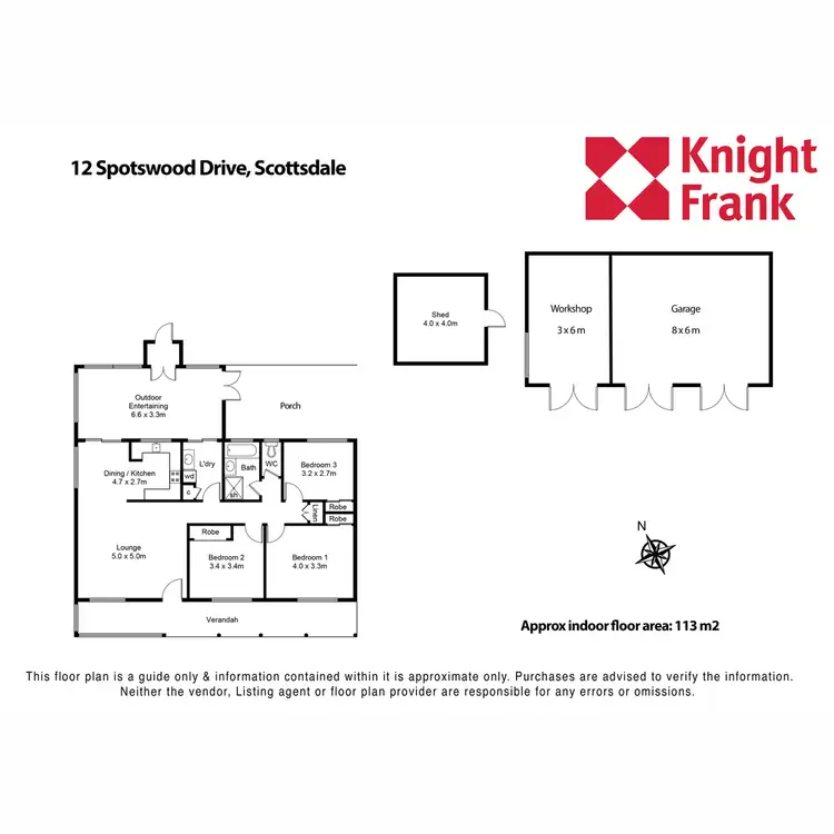 Floorplan of Homely house listing, 12 Spotswood Drive, Scottsdale TAS 7260
