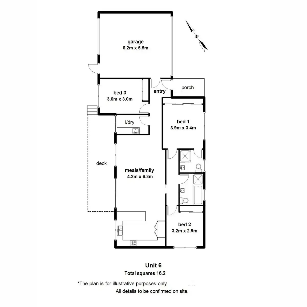 Floorplan of Homely unit listing, 6 Riverflat Close, Healesville VIC 3777