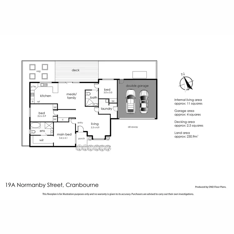Floorplan of Homely unit listing, 19A Normanby Street, Cranbourne VIC 3977