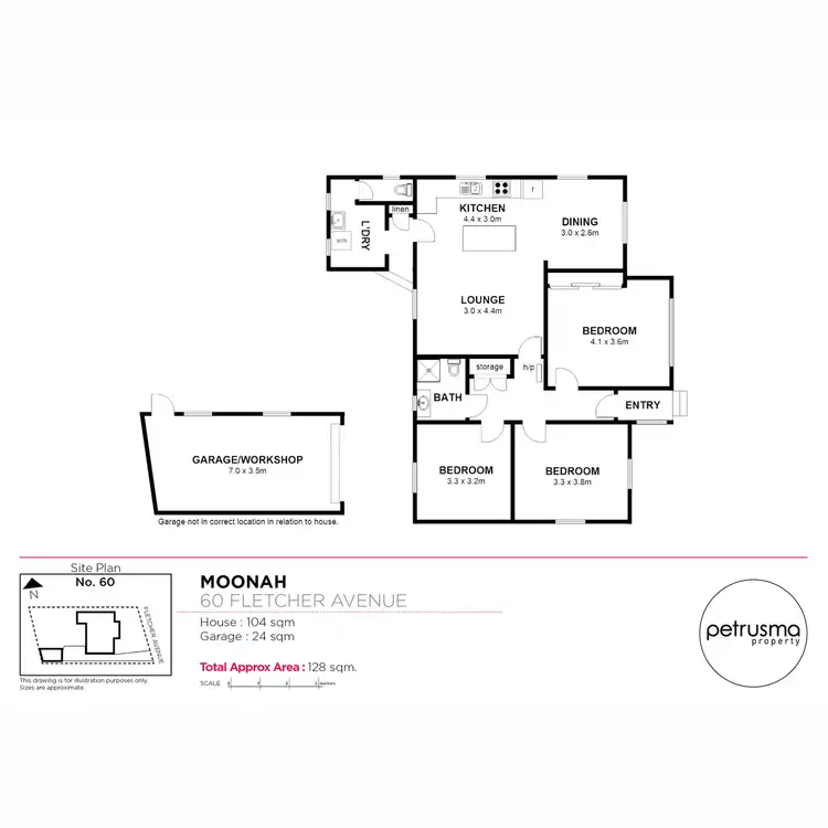 Floorplan of Homely house listing, 60 Fletcher Avenue, Moonah TAS 7009