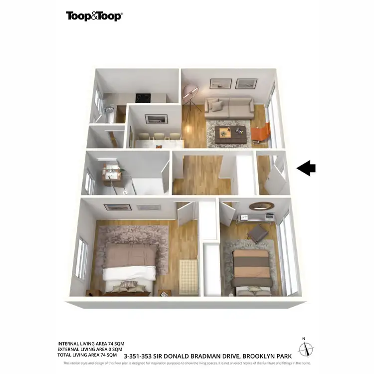 Floorplan of Homely unit listing, 3/351-353 Sir Donald Bradman Drive, Brooklyn Park SA 5032
