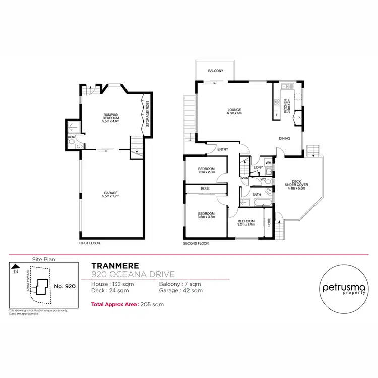 Floorplan of Homely house listing, 920 Oceana Drive, Tranmere TAS 7018