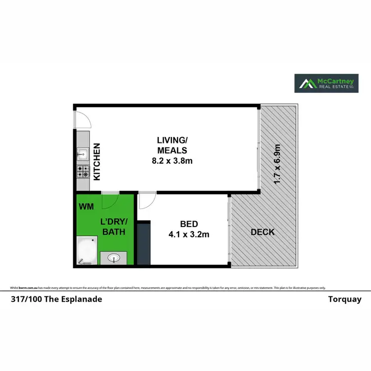 Floorplan of Homely apartment listing, 317/100 The Esplanade, Torquay VIC 3228