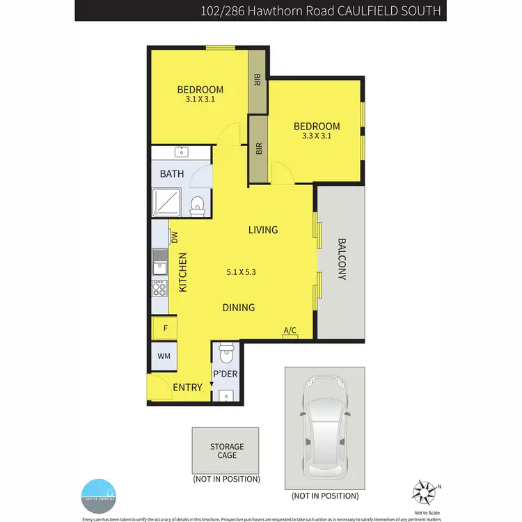 Floorplan of Homely apartment listing, UNIT 102 LVL 1/286 Hawthorn Road, Caulfield South VIC 3162