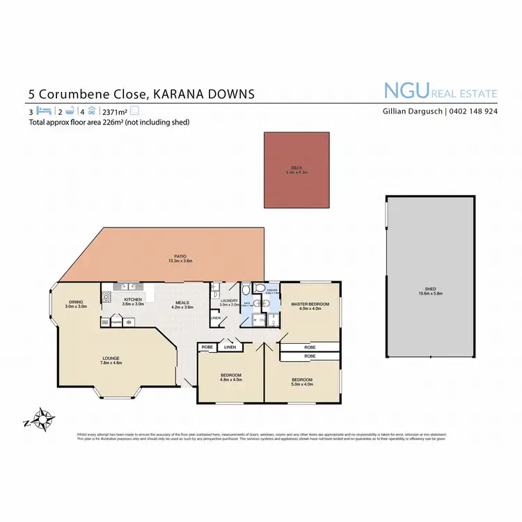 Floorplan of Homely house listing, 5 Corumbene Close, Karana Downs QLD 4306