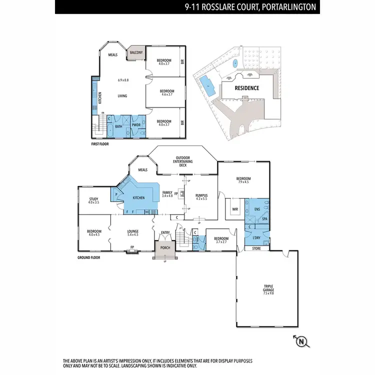 Floorplan of Homely house listing, 9-11 Rosslare Court, Portarlington VIC 3223