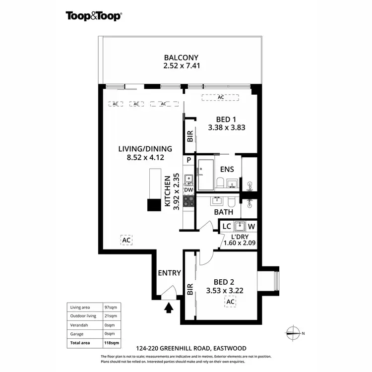 Floorplan of Homely apartment listing, 124/220 Greenhill Road, Eastwood SA 5063