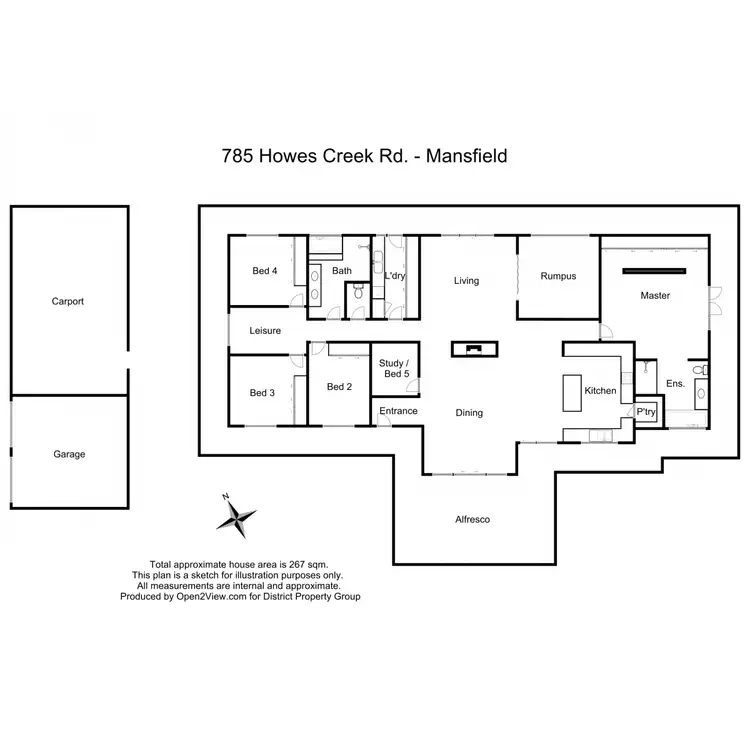 Floorplan of Homely rural property listing, 785 Howes Creek Road, Mansfield VIC 3722