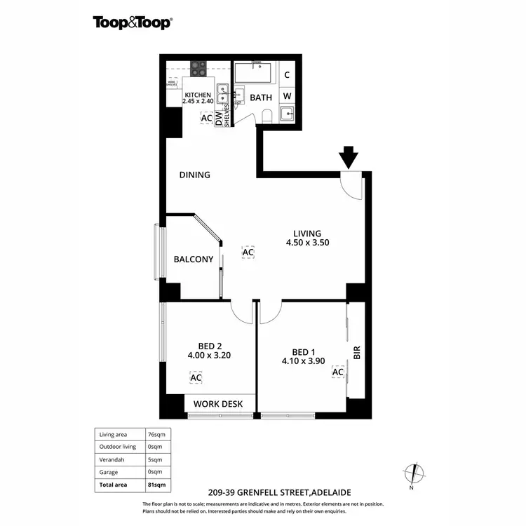 Floorplan of Homely apartment listing, 209/39 Grenfell Street, Adelaide SA 5000
