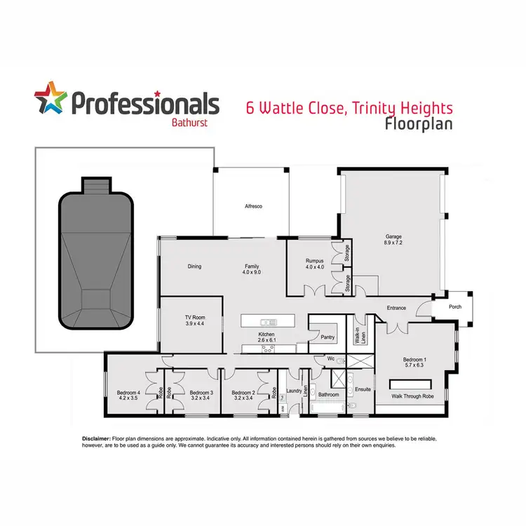 Floorplan of Homely house listing, 6 Wattle Close, Kelso NSW 2795