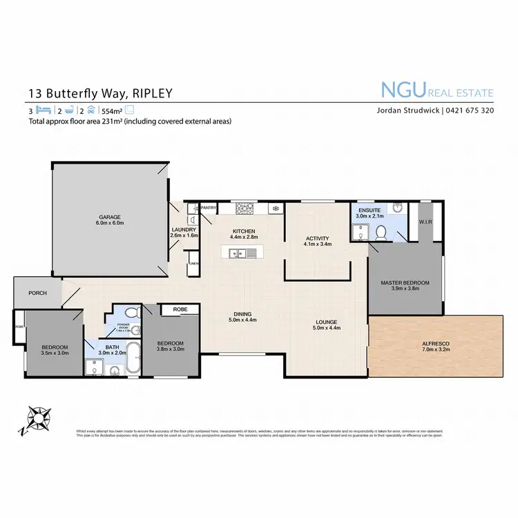 Floorplan of Homely house listing, 13 Butterfly Way, Ripley QLD 4306