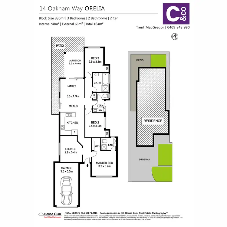 Floorplan of Homely house listing, 14 Oakham Way, Orelia WA 6167