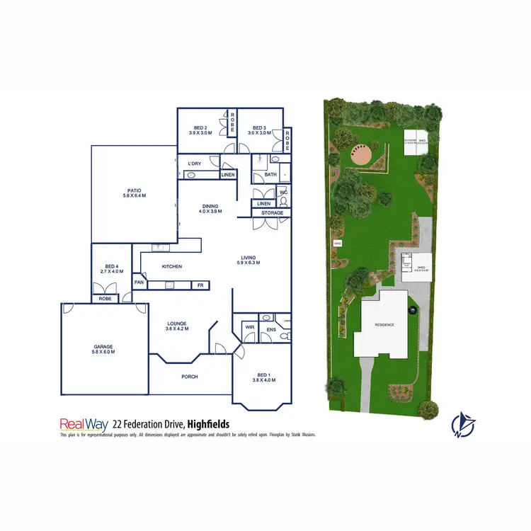 Floorplan of Homely house listing, 22 Federation Drive, Highfields QLD 4352