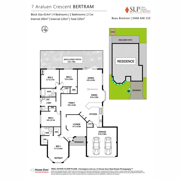 Floorplan of Homely house listing, 7 Araluen Crescent, Bertram WA 6167