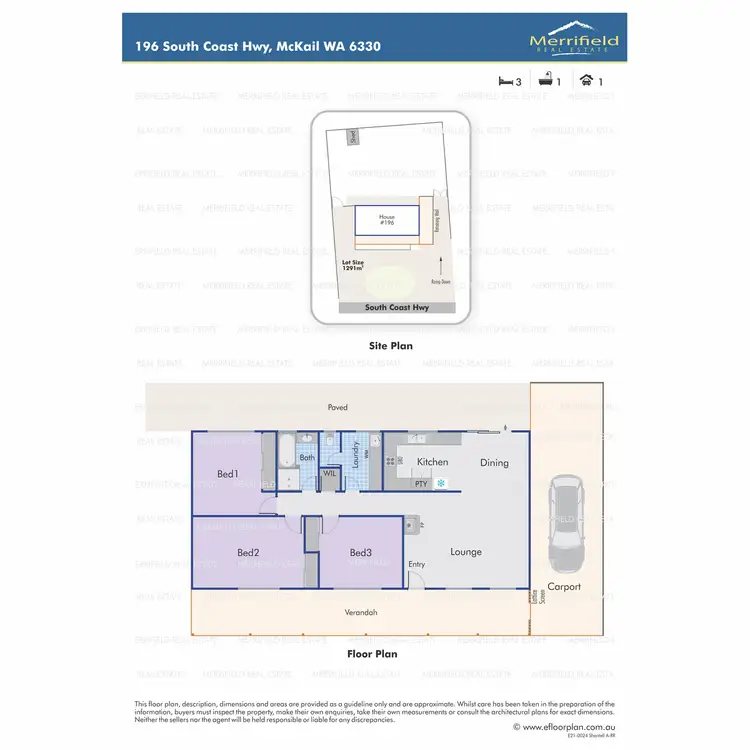 Floorplan of Homely house listing, 196 South Coast Highway, Mckail WA 6330