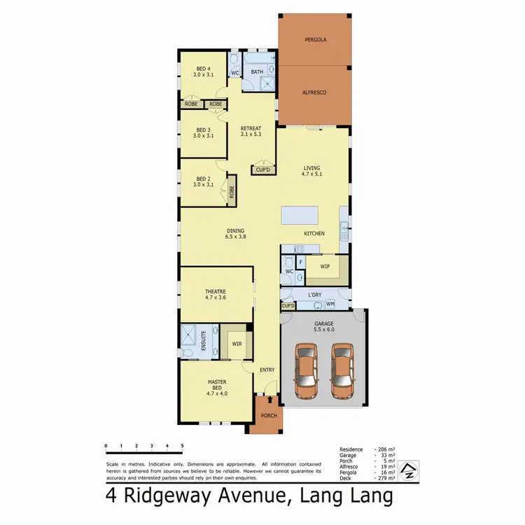 Floorplan of Homely house listing, 4 Ridgeway Avenue, Lang Lang VIC 3984