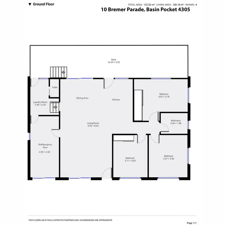 Floorplan of Homely house listing, 10 Bremer Parade, Basin Pocket QLD 4305