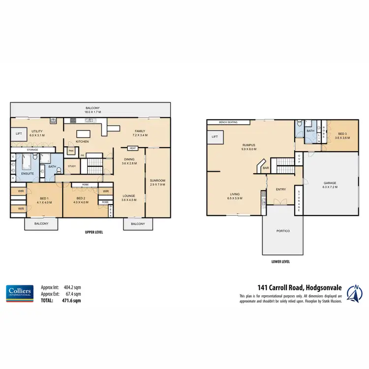 Floorplan of Homely rural property listing, 141 Carroll Road, Hodgson Vale QLD 4352