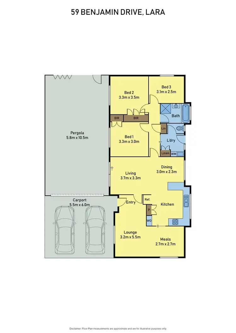 Floorplan of Homely house listing, 59 Benjamin Drive, Lara VIC 3212