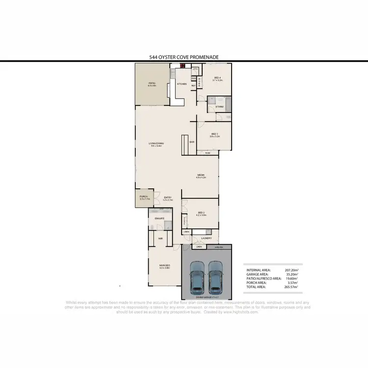 Floorplan of Homely house listing, 544 Oyster Cove Promenade, Helensvale QLD 4212