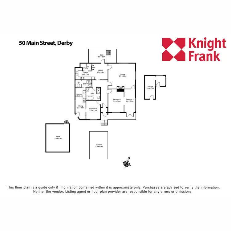 Floorplan of Homely house listing, 50 Main Street, Derby TAS 7264