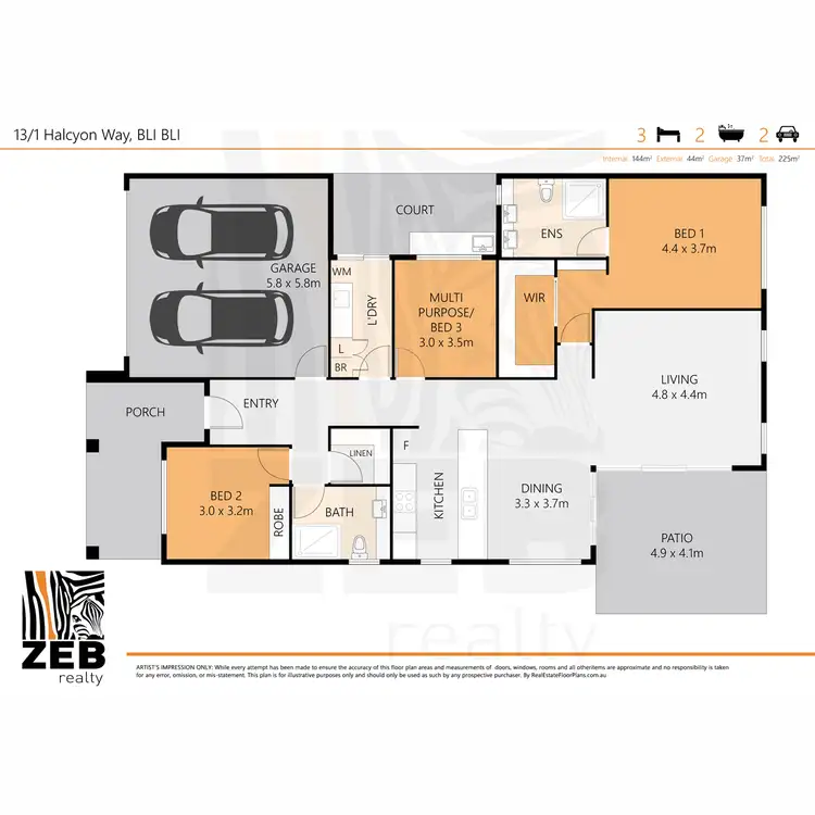 Floorplan of Homely house listing, 13/1 Halcyon Way, Bli Bli QLD 4560