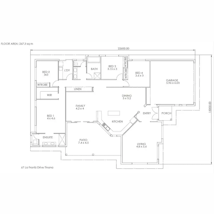 Floorplan of Homely house listing, 67 La Frantz Drive, Tinana QLD 4650
