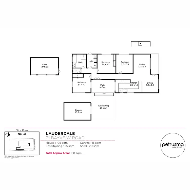 Floorplan of Homely house listing, 31 Bayview Road, Lauderdale TAS 7021