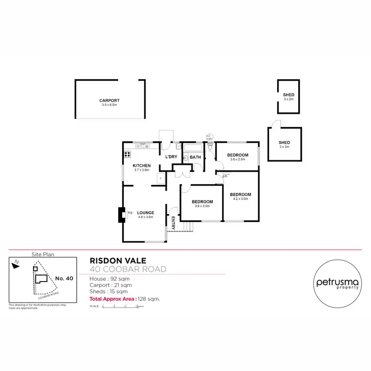Floorplan of Homely house listing, 40 Coobar Road, Risdon Vale TAS 7016