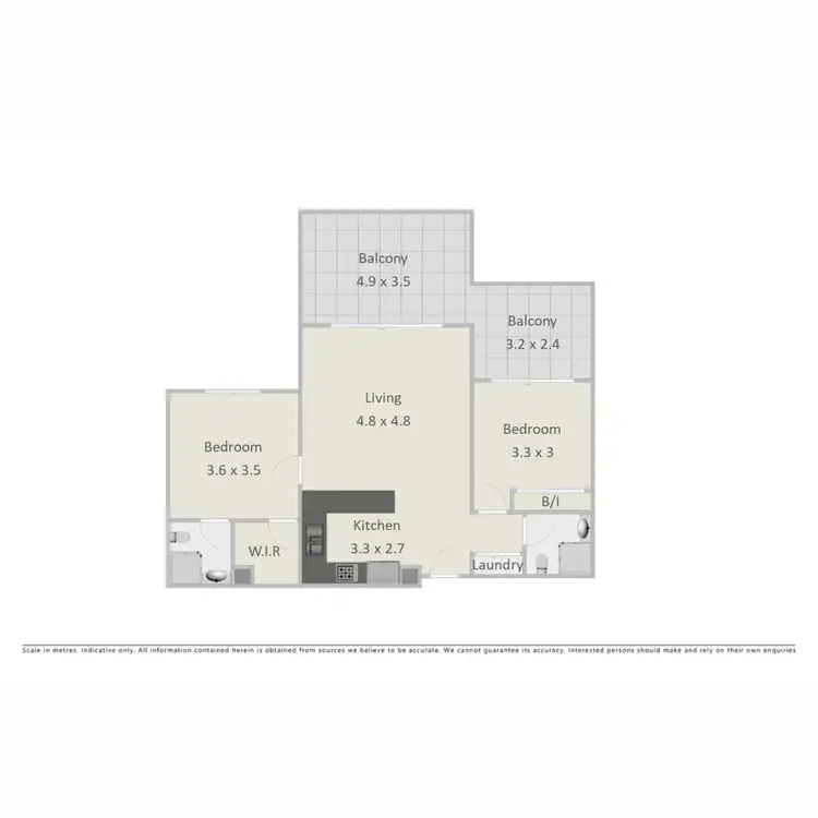 Floorplan of Homely apartment listing, E25/41 Gotha Street, Fortitude Valley QLD 4006