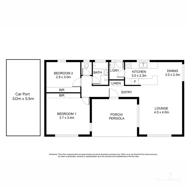 Floorplan of Homely unit listing, 1/58 Suttontown Road, Mount Gambier SA 5290