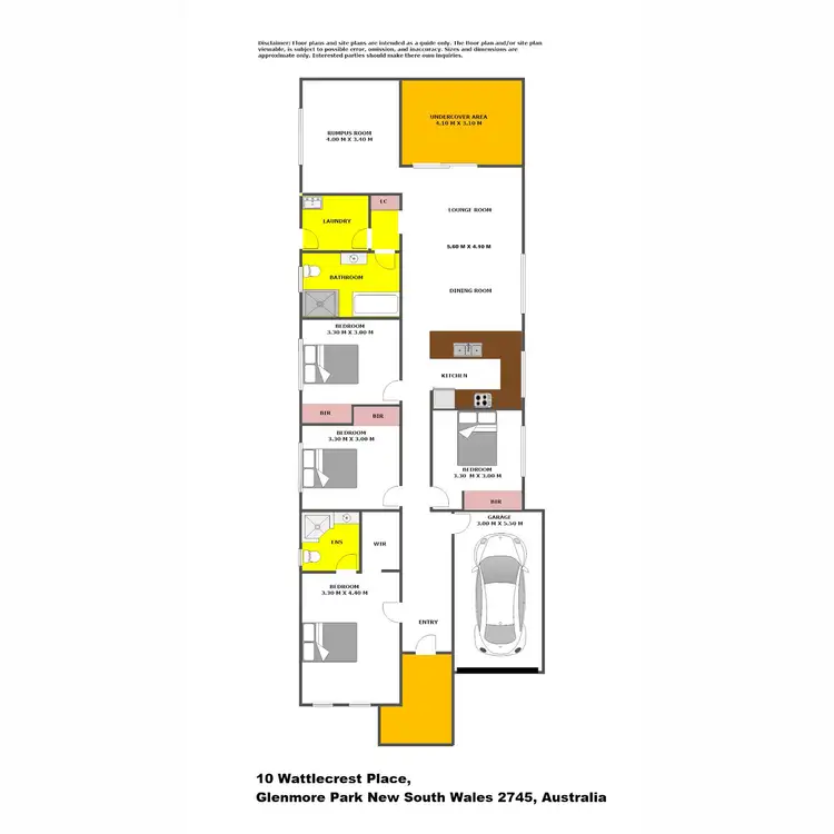 Floorplan of Homely house listing, 10 Wattlecrest Place, Glenmore Park NSW 2745