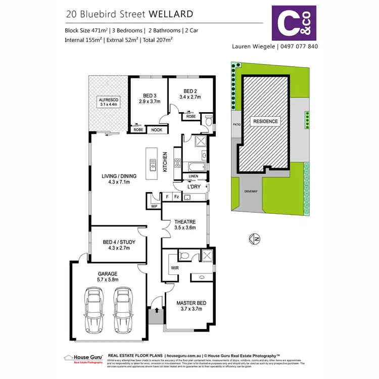 Floorplan of Homely house listing, 20 Bluebird Street, Wellard WA 6170