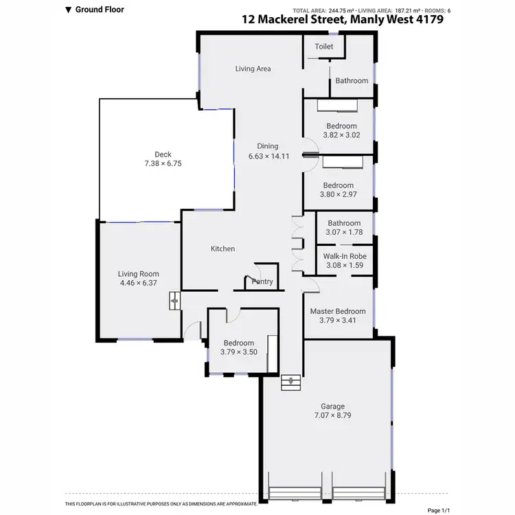Floorplan of Homely house listing, 12 Mackerel Street, Manly West QLD 4179