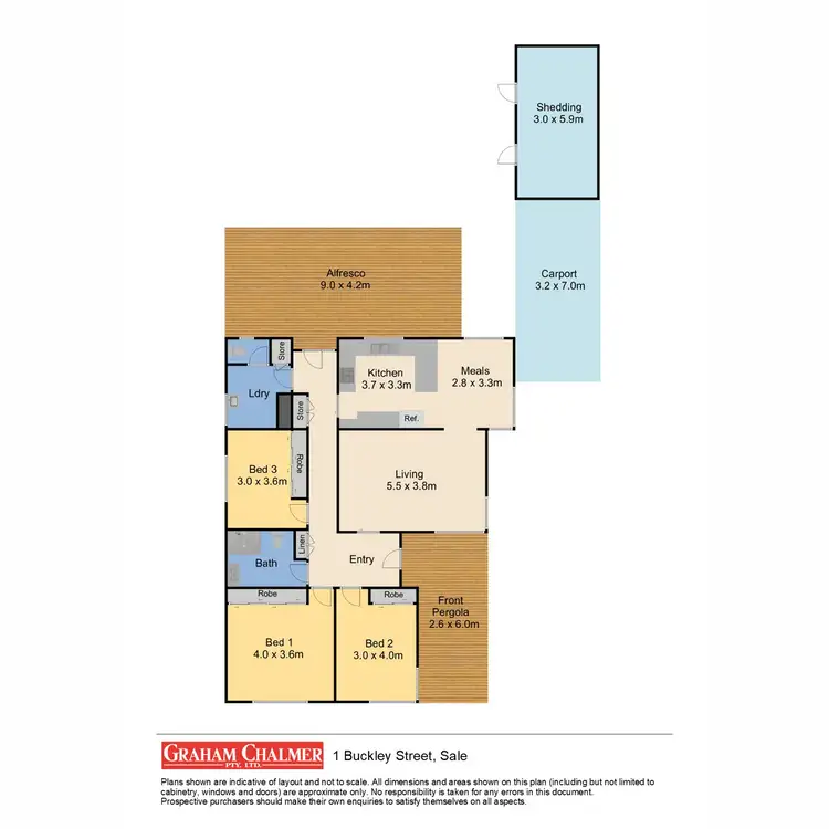 Floorplan of Homely house listing, 1 Buckley Street, Sale VIC 3850