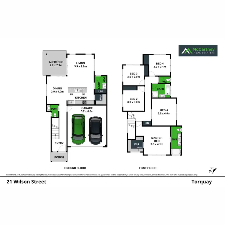 Floorplan of Homely house listing, 21 Wilson Street, Torquay VIC 3228