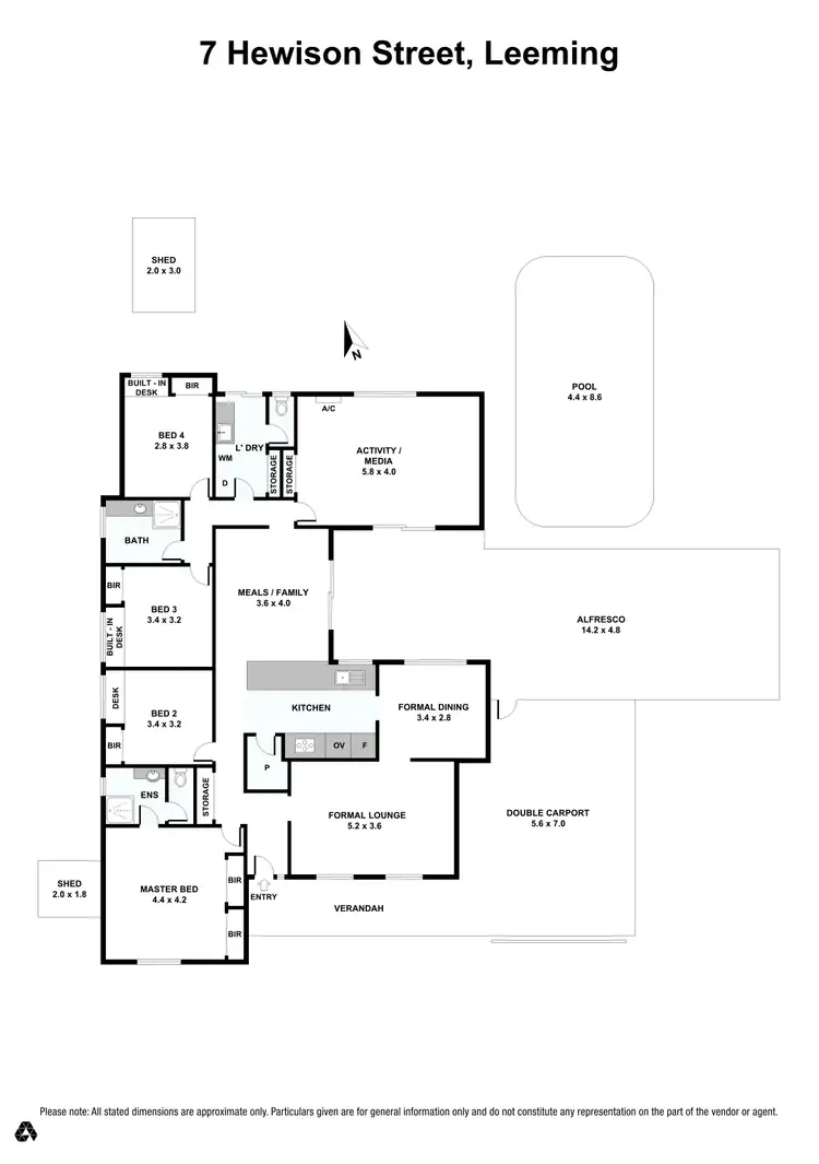 Floorplan of Homely house listing, 7 Hewison Street, Leeming WA 6149