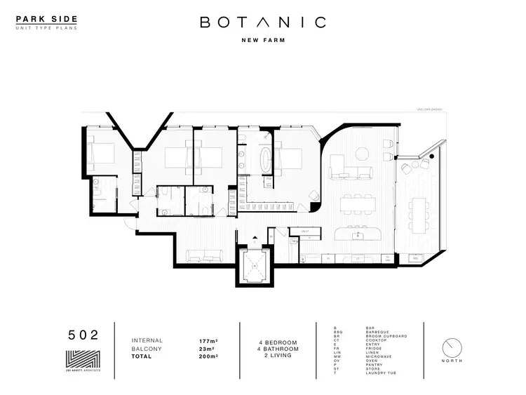 Floorplan of Homely apartment listing, 502/130-134 Sydney Street, New Farm QLD 4005