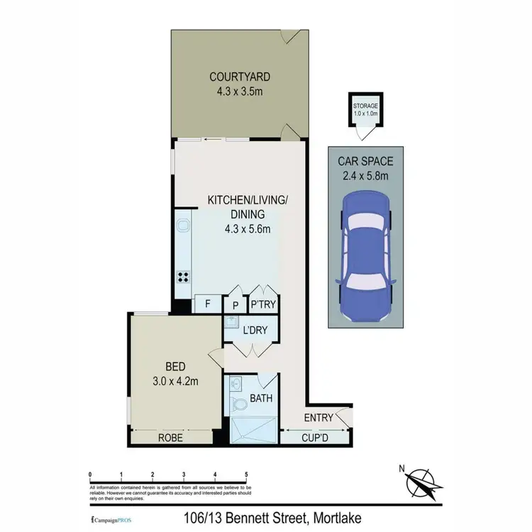 Floorplan of Homely apartment listing, 106/13 Bennett Street, Mortlake NSW 2137