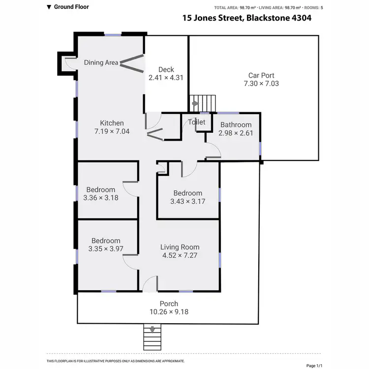 Floorplan of Homely house listing, 15 Jones Street, Blackstone QLD 4304