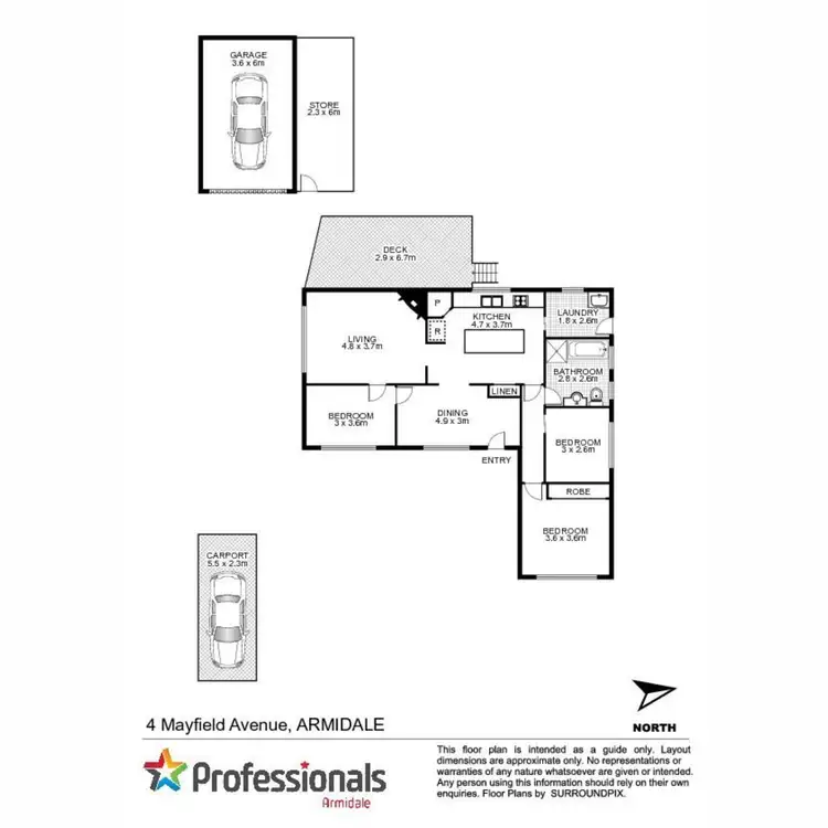 Floorplan of Homely house listing, 4 Mayfield Avenue, Armidale NSW 2350